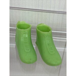 Vintage‎ Barbie Clone Francie Lime Green Squishy Boots Lace Up